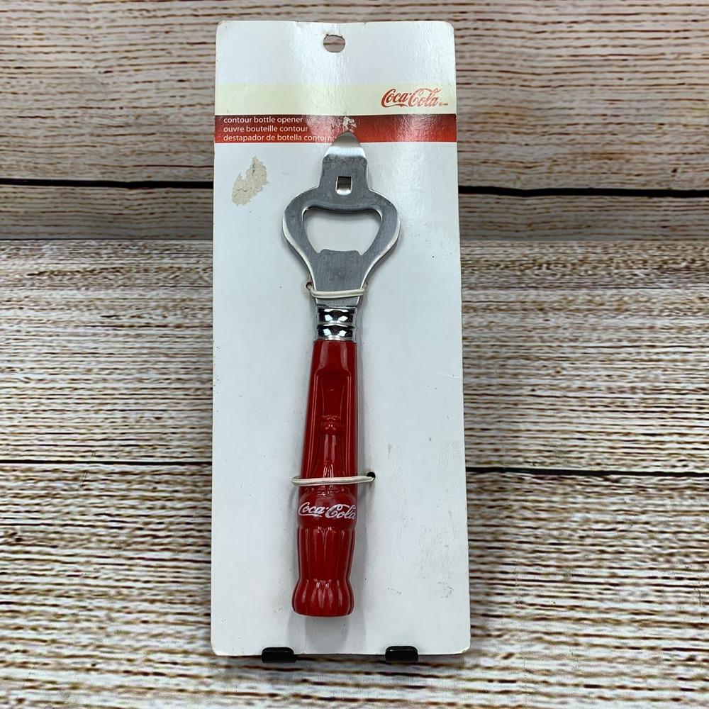 Coca Cola Contour Bottle Opener Red Handle Gibson Everyday Barware On Card